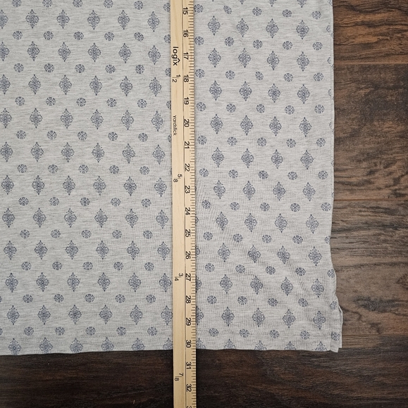 Travis Mathew‎ Atole Mens Large Short Sleeve Golf Polo Shirt Gray Blue Geo-Print - Picture 5 of 7